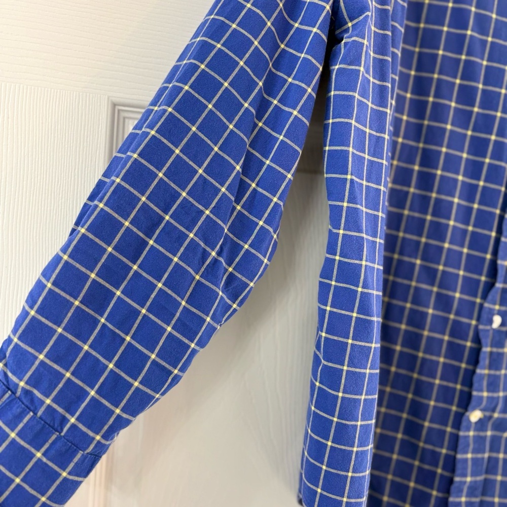 American Eagle Outfitters Blue Plaid Mens Casual Button Up Shirt Athletic Fit XL - Picture 3 of 6